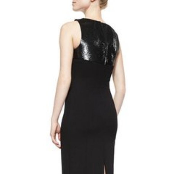 Michael Kors Evening Collection Black Halter Dress NEW 10 Medium Sequins - Picture 2 of 8